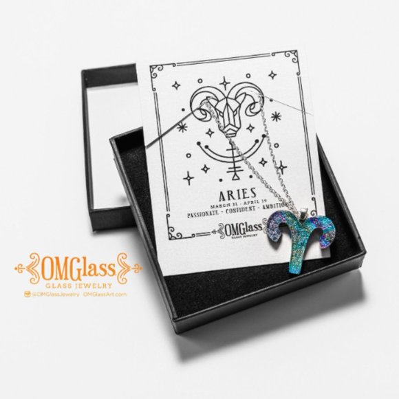 Scorpio Zodiac Necklace - Fused Glass Scorpio Pendant - Spiritual Jewelry - Picture 8 of 8